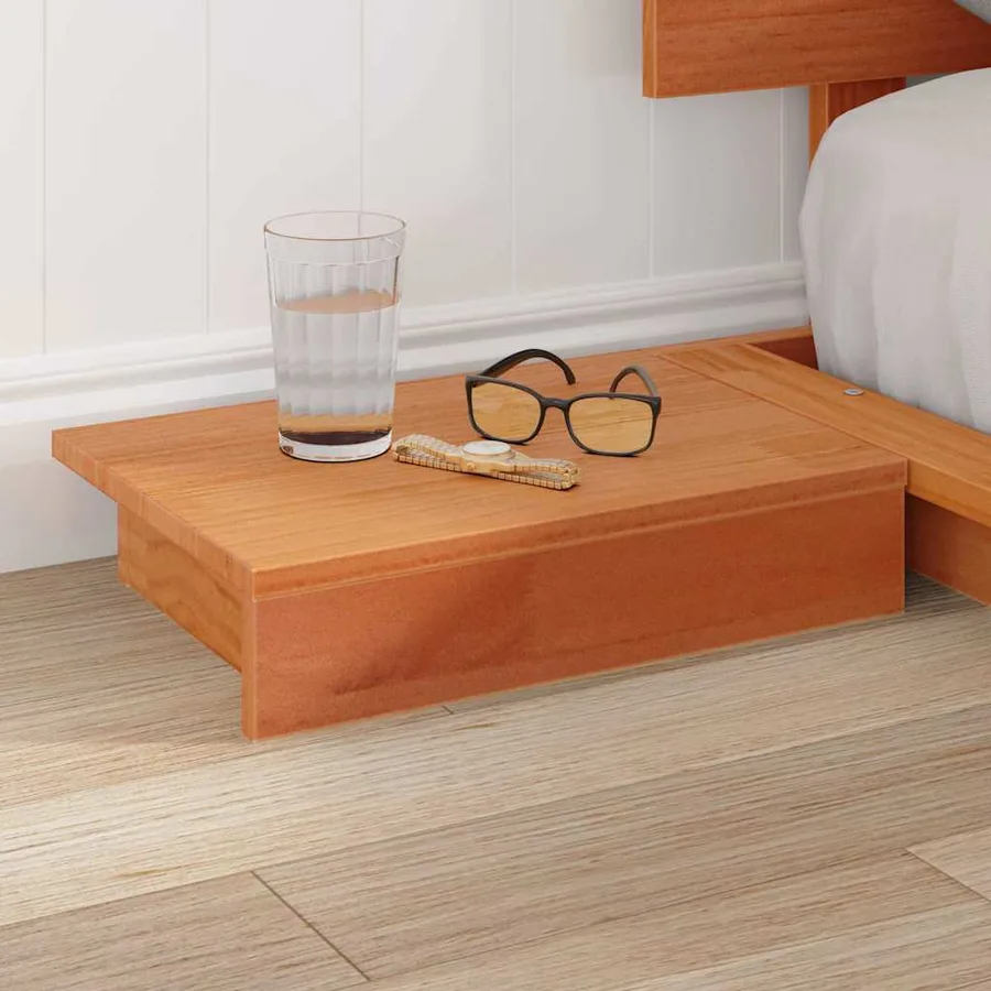 Cadre de lit Marron 135 x 190 cm bois - 3