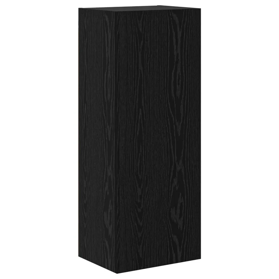 Meuble TV mural Chêne noir 40,5 x 30 x 102 cm Bois d'ingénierie - 2