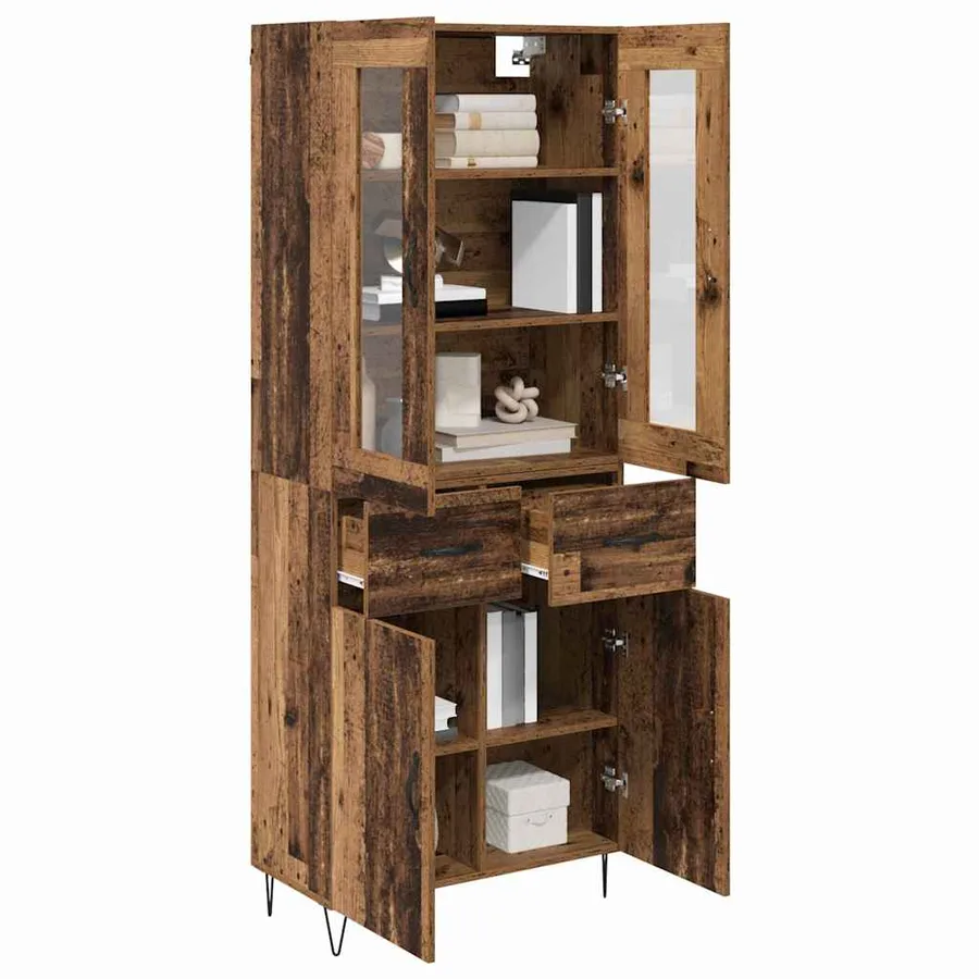 Haut Armoire Bois Ancien 69,5 x 34 x 90 cm Bois d'ingénierie - 3
