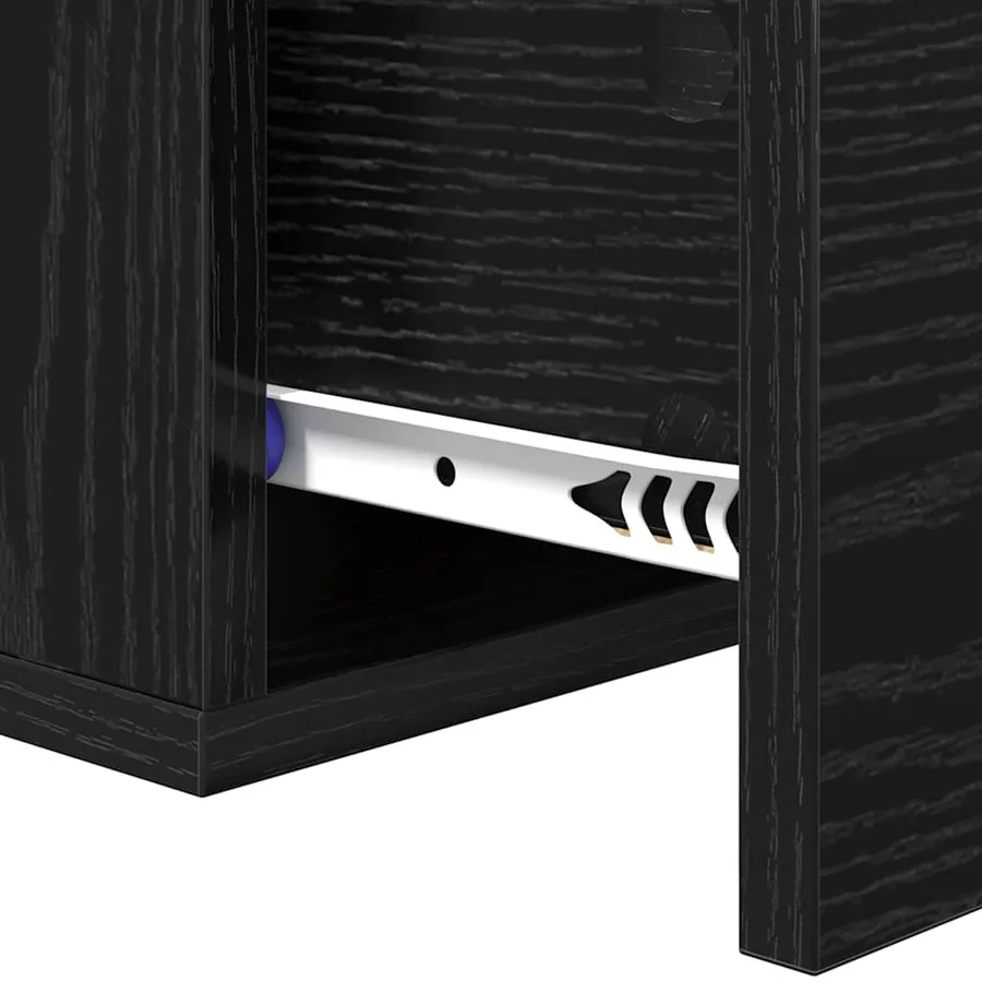 Cabinet de chevet mural Chêne noir 35 x 35 x 20 cm - 9