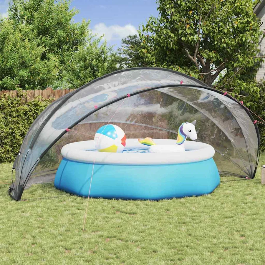 Dôme de piscine Transparent 546 x 516 x 250 cm PVC