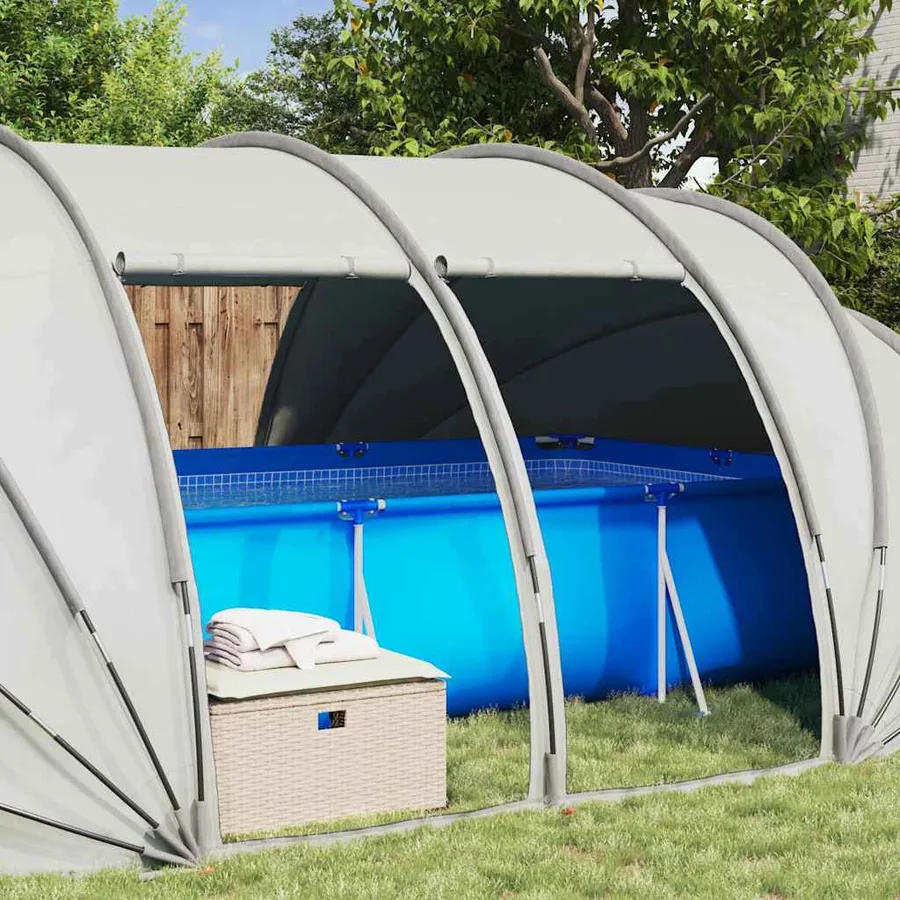 Dôme de tente de piscine Gris 640 x 432 x 205 cm - 5