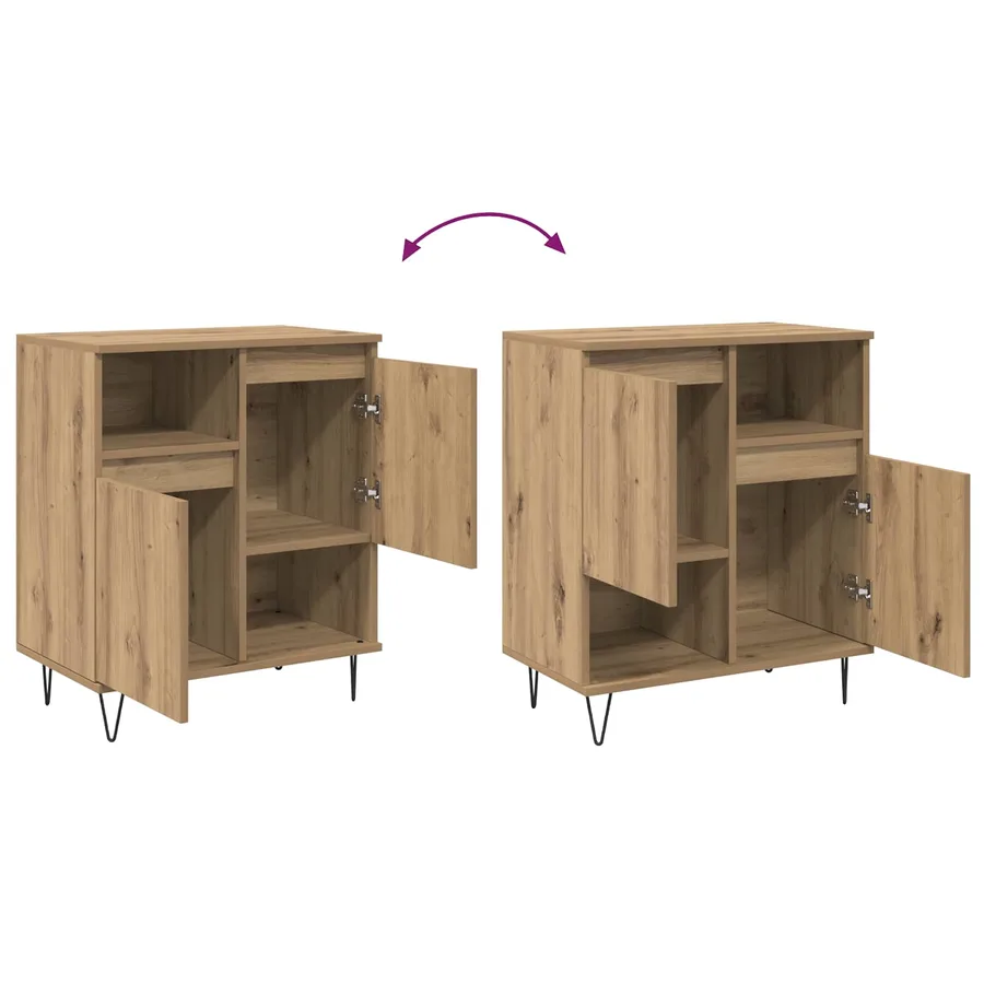 Buffet 3 pcs Chêne artisanal 60 x 35 x 70 cm - 12