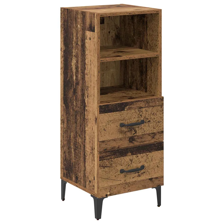 Buffet Bois ancien 34 x 34,5 x 90 cm Bois d'ingénierie - 2