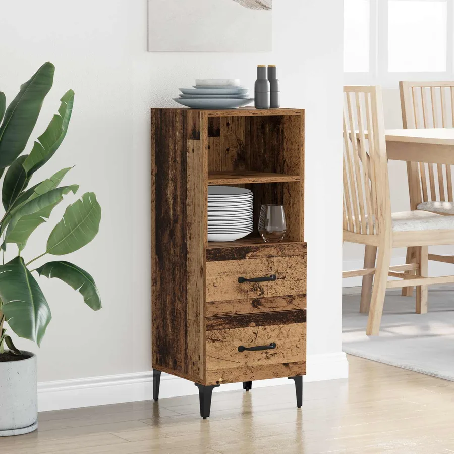 Buffet Bois ancien 34 x 34,5 x 90 cm Bois d'ingénierie - 4