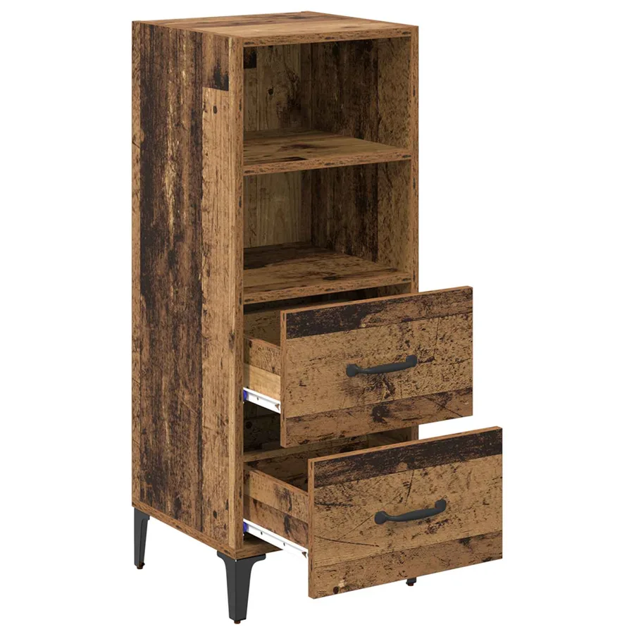 Buffet Bois ancien 34 x 34,5 x 90 cm Bois d'ingénierie - 5