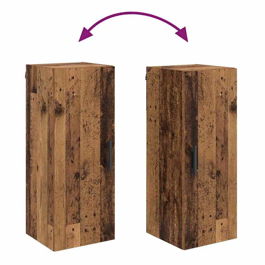 Meuble mural Bois Ancien 34,5 x 34 x 90 cm Bois d'ingénierie - 8