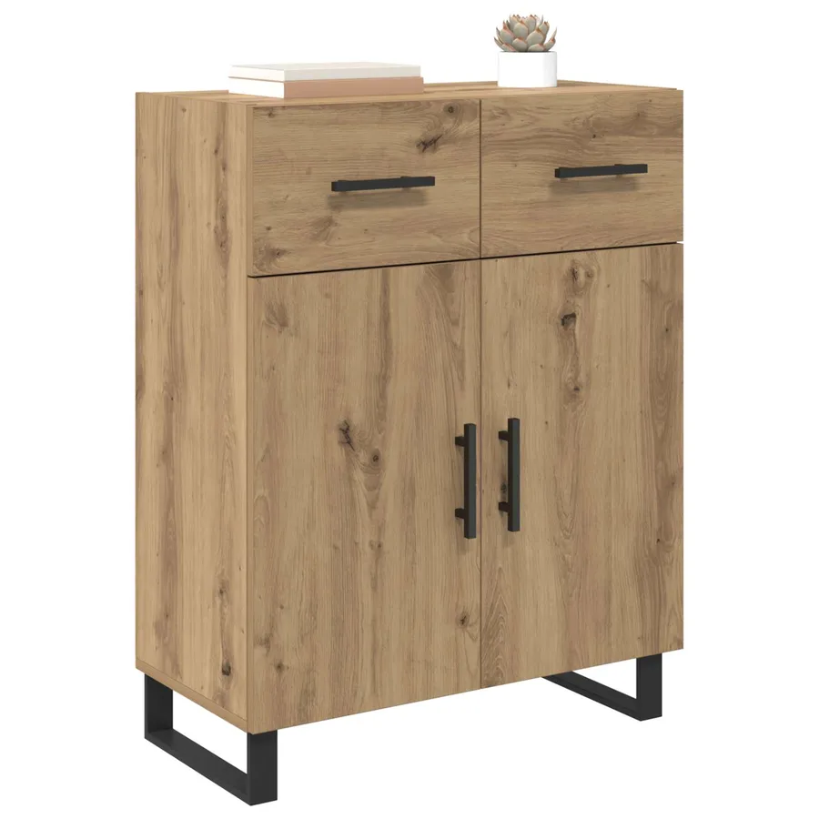 Buffet Chêne artisanal 69,5 x 34 x 90 cm Bois d'ingénierie - 3