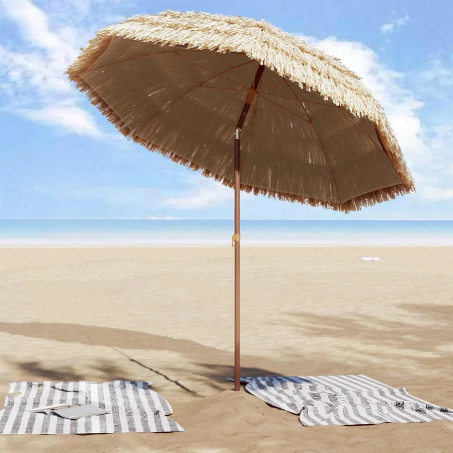 Parasol de jardin Naturel 205 x 205 x 210 cm - 3
