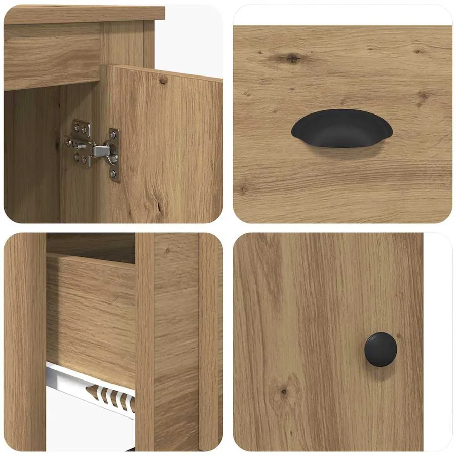 Haut Armoire 3 pcs Chêne artisanal 132 x 35,5 x 103,5 cm - 13