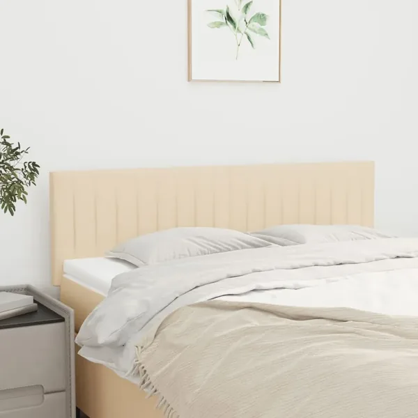Têtes de lit Crème 144x5x78/88 cm Tissu