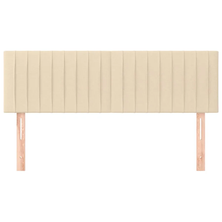 Têtes de lit Crème 144x5x78/88 cm Tissu - 3