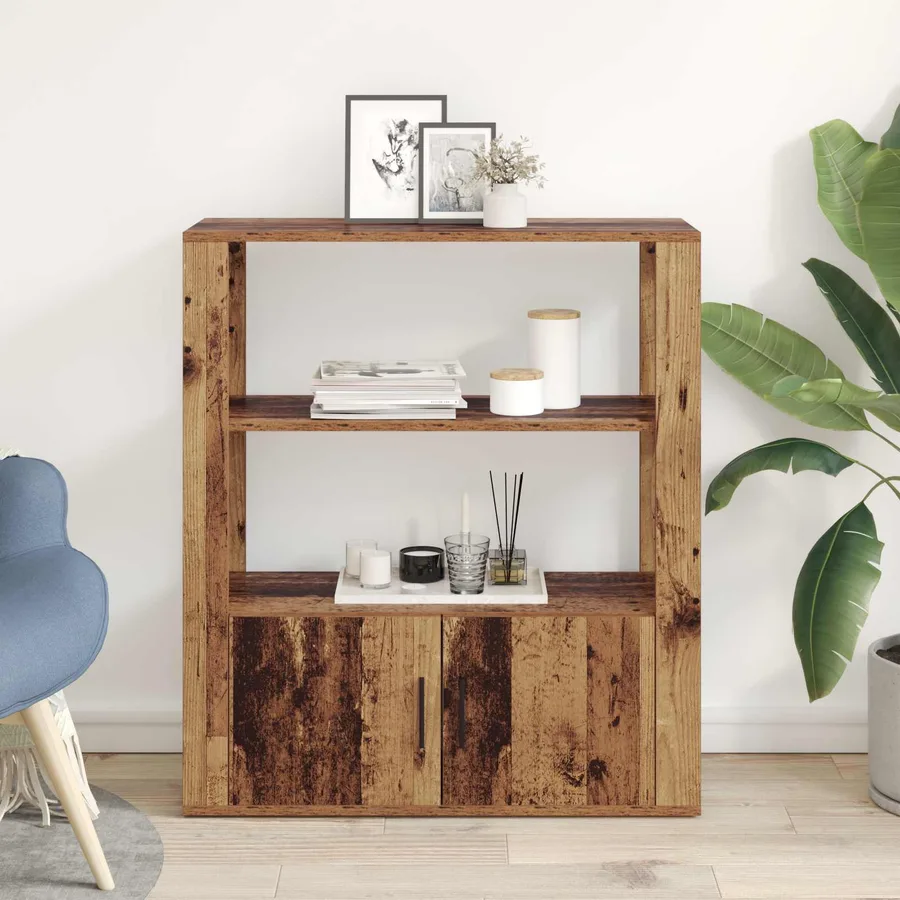 Buffet Bois ancien 30 x 80 x 90 cm Bois d'ingénierie - 4