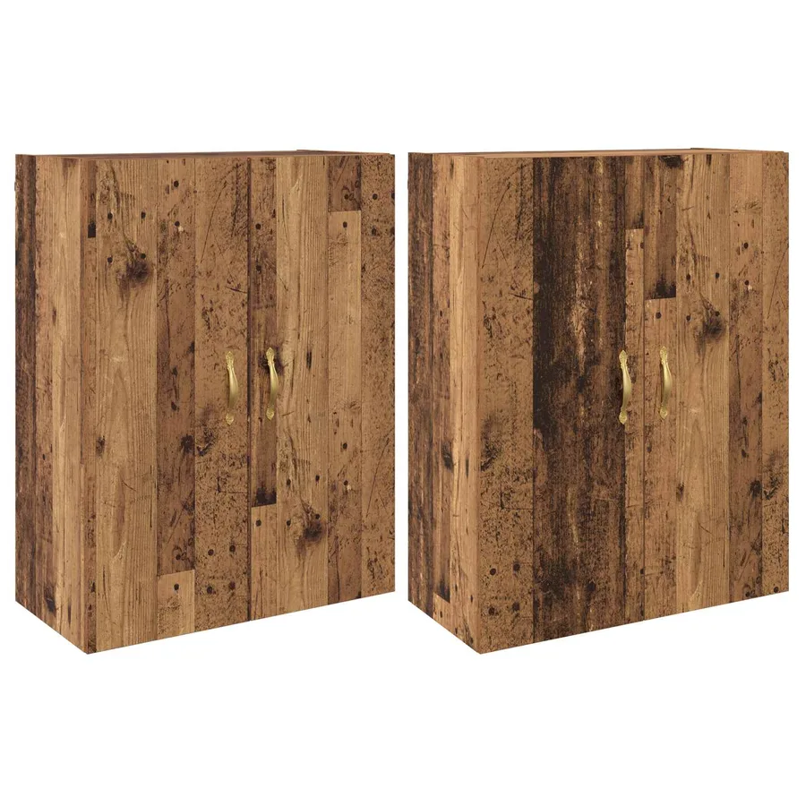 Armoire Murale 2 pcs Bois ancien 69,5 x 34 x 90 cm - 2