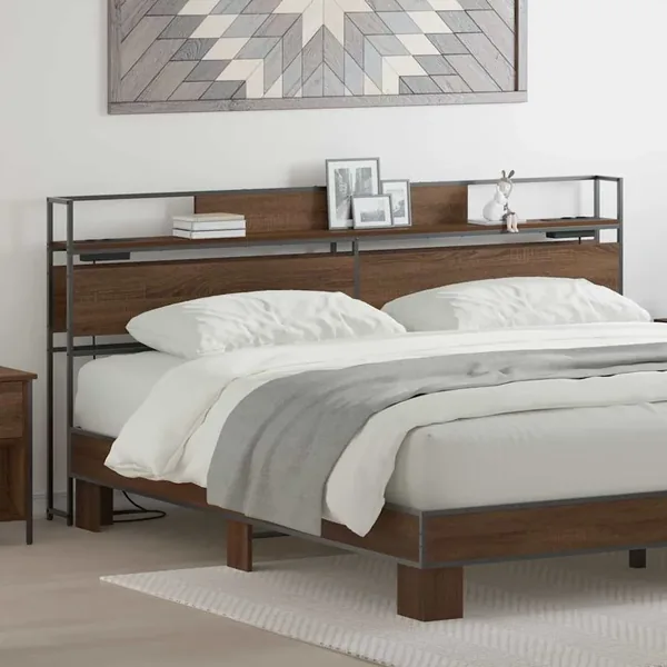 Tête de lit de rangement Chêne marron Bois d'ingénierie