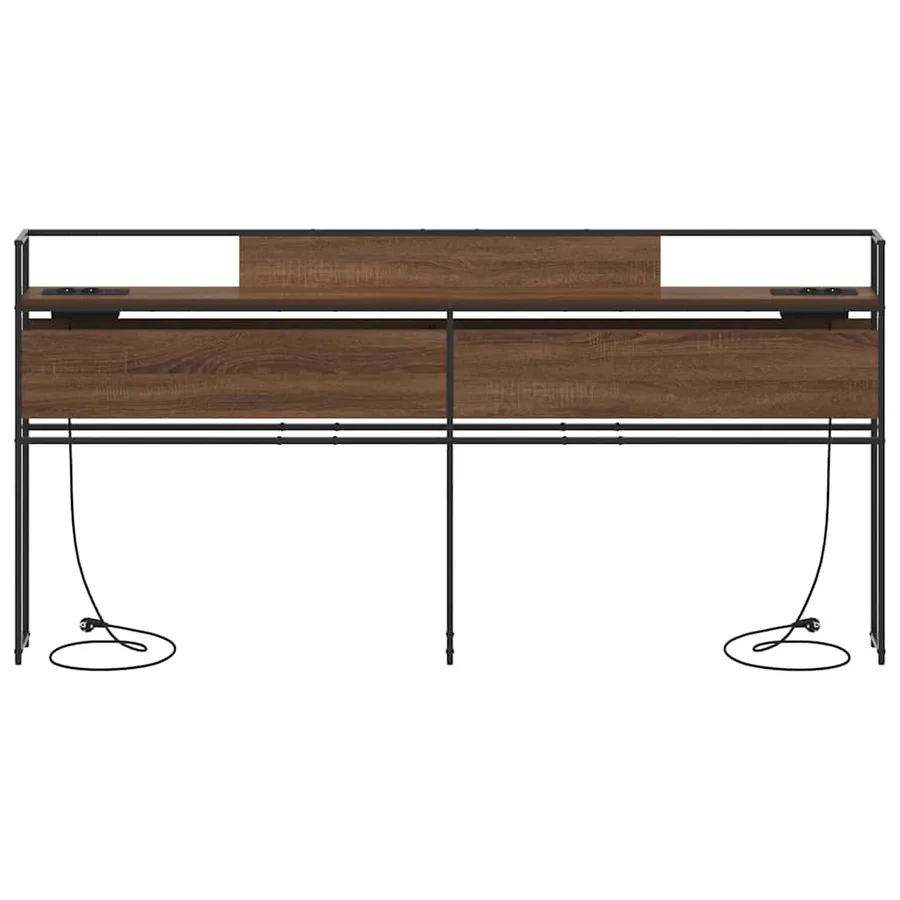 Tête de lit de rangement Chêne marron Bois d'ingénierie - 5