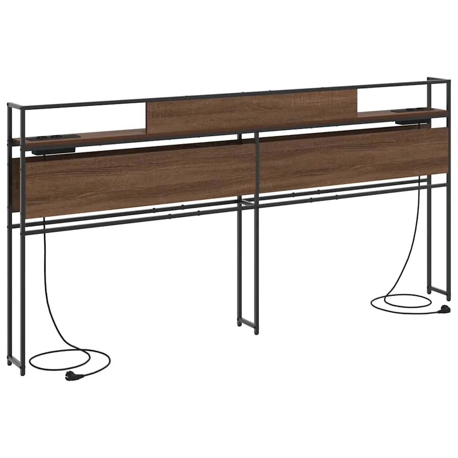 Tête de lit de rangement Chêne marron Bois d'ingénierie - 7