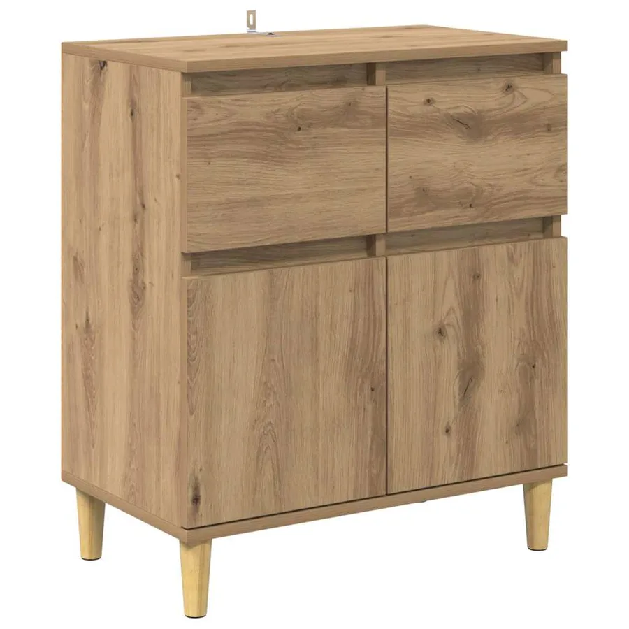 Buffet Chêne artisanal 60 x 35 x 70 cm Bois d'ingénierie - 2