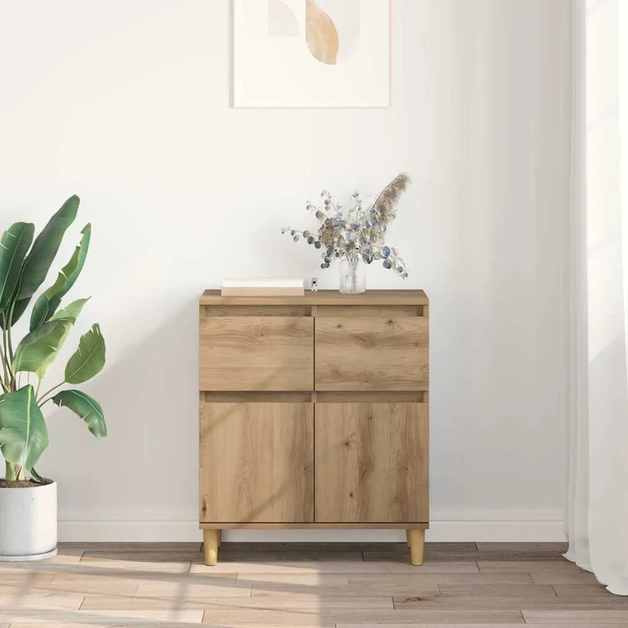 Buffet Chêne artisanal 60 x 35 x 70 cm Bois d'ingénierie - 4