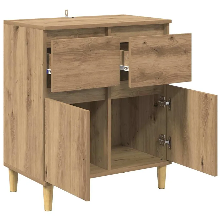 Buffet Chêne artisanal 60 x 35 x 70 cm Bois d'ingénierie - 5