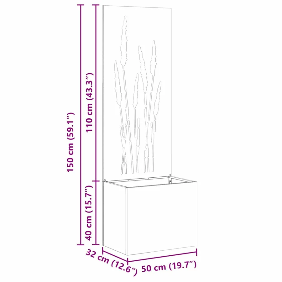Écran de confidentialité de jardin Anthracite 50 x 150 cm - 11
