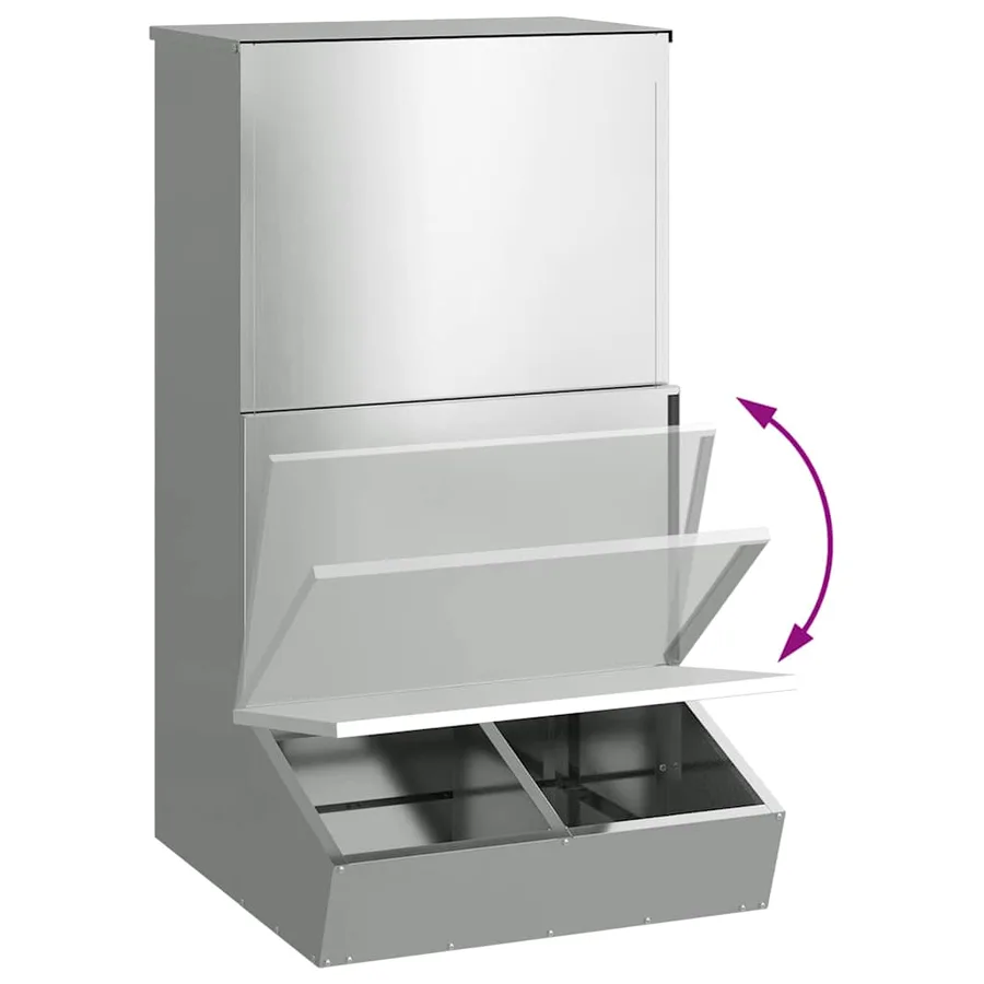 Distributeur de porcs Argent 55 x 51 x 91,5 cm Acier galvanisé - 11