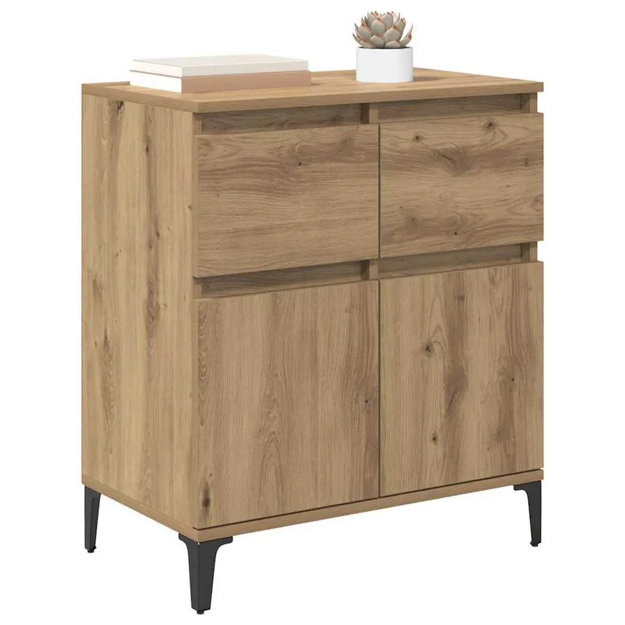 Buffet Chêne artisanal 60 x 35 x 70 cm Bois d'ingénierie et fer - 3