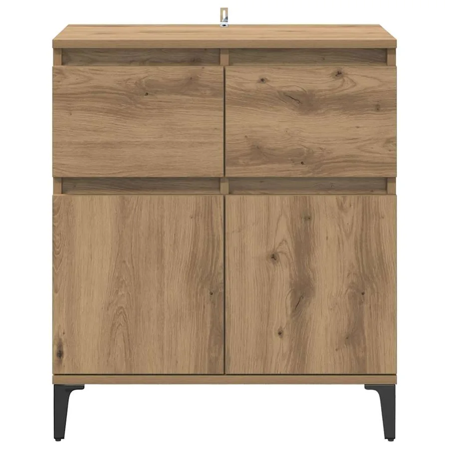 Buffet Chêne artisanal 60 x 35 x 70 cm Bois d'ingénierie et fer - 6