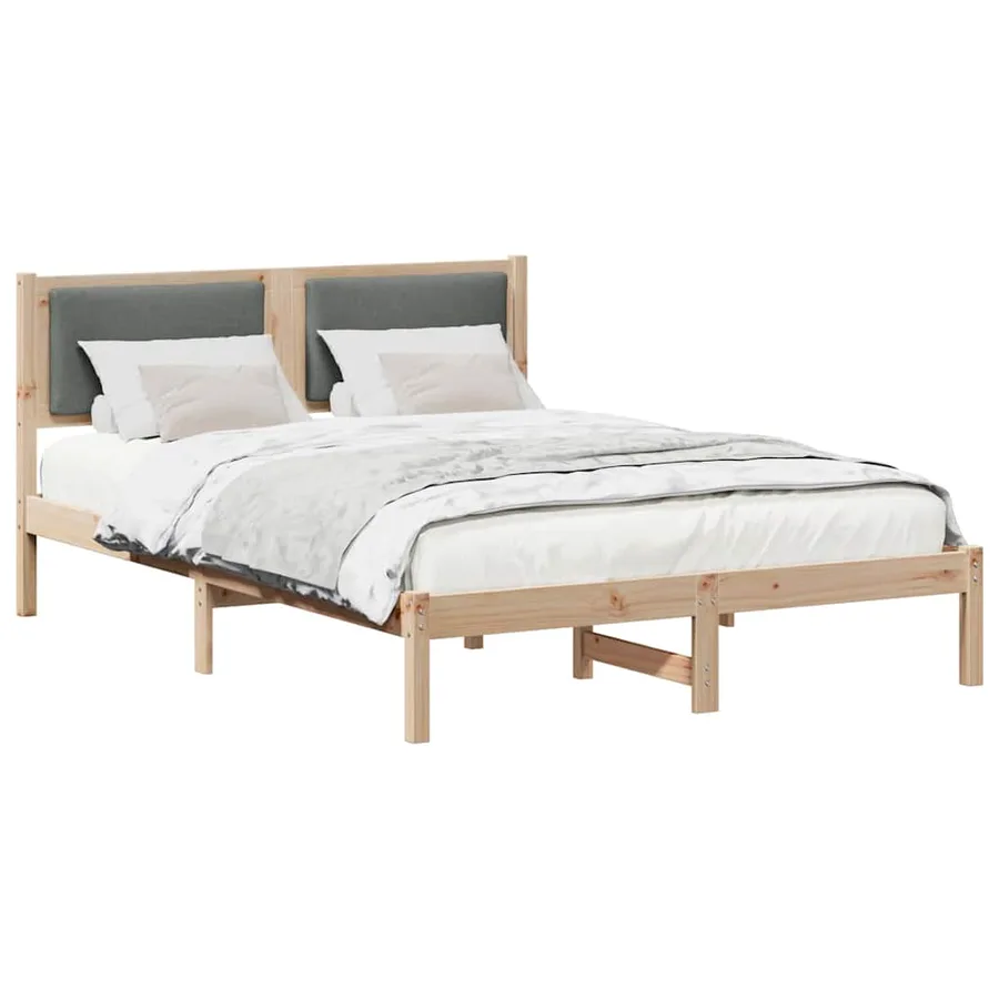 Cadre de lit Gris foncé 160 x 200 cm Pin massif - 3