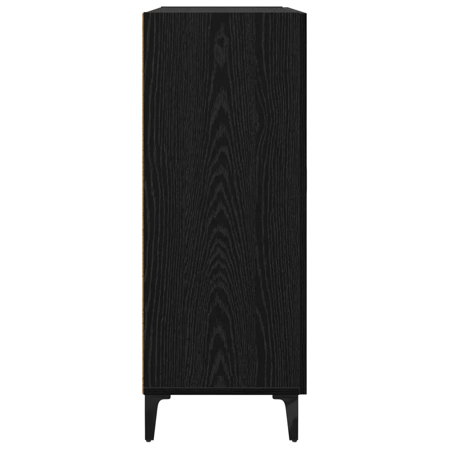 Buffet Chêne noir 69,5 x 34 x 90 cm Bois d'ingénierie - 7