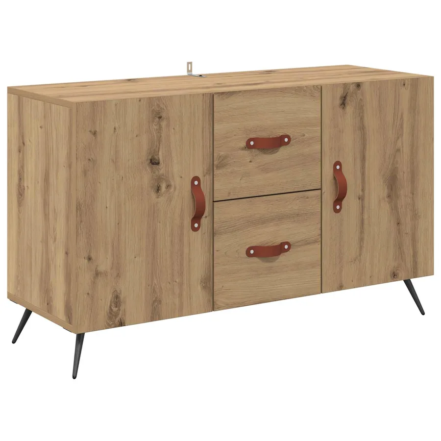 Buffet Chêne artisanal 100 x 36 x 60 cm Bois d'ingénierie - 2