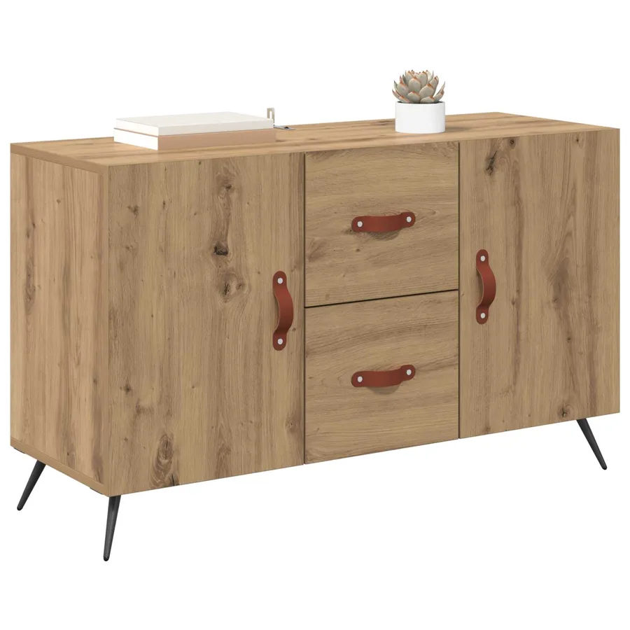 Buffet Chêne artisanal 100 x 36 x 60 cm Bois d'ingénierie - 3
