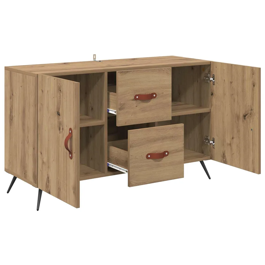 Buffet Chêne artisanal 100 x 36 x 60 cm Bois d'ingénierie - 5
