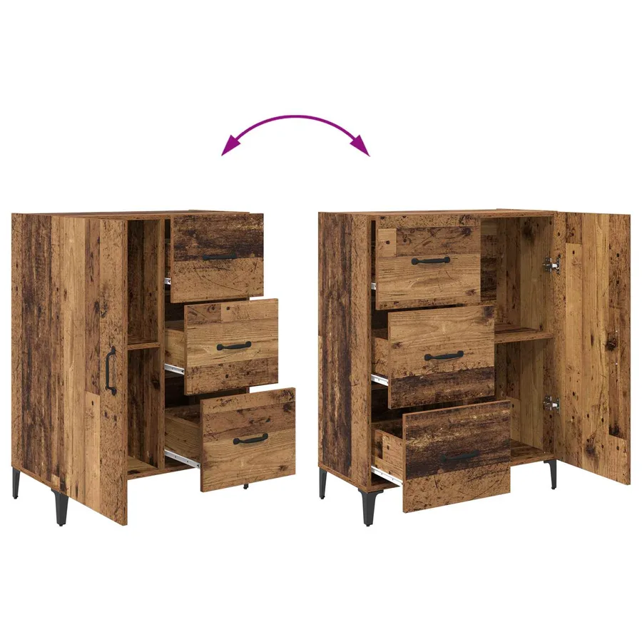 Buffet Bois ancien 69,5 x 34 x 90 cm Bois d'ingénierie - 8