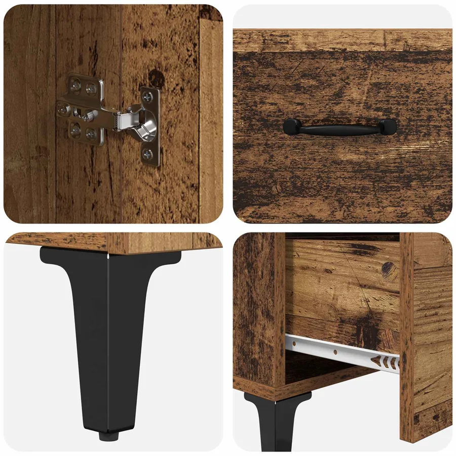 Buffet Bois ancien 69,5 x 34 x 90 cm Bois d'ingénierie - 9