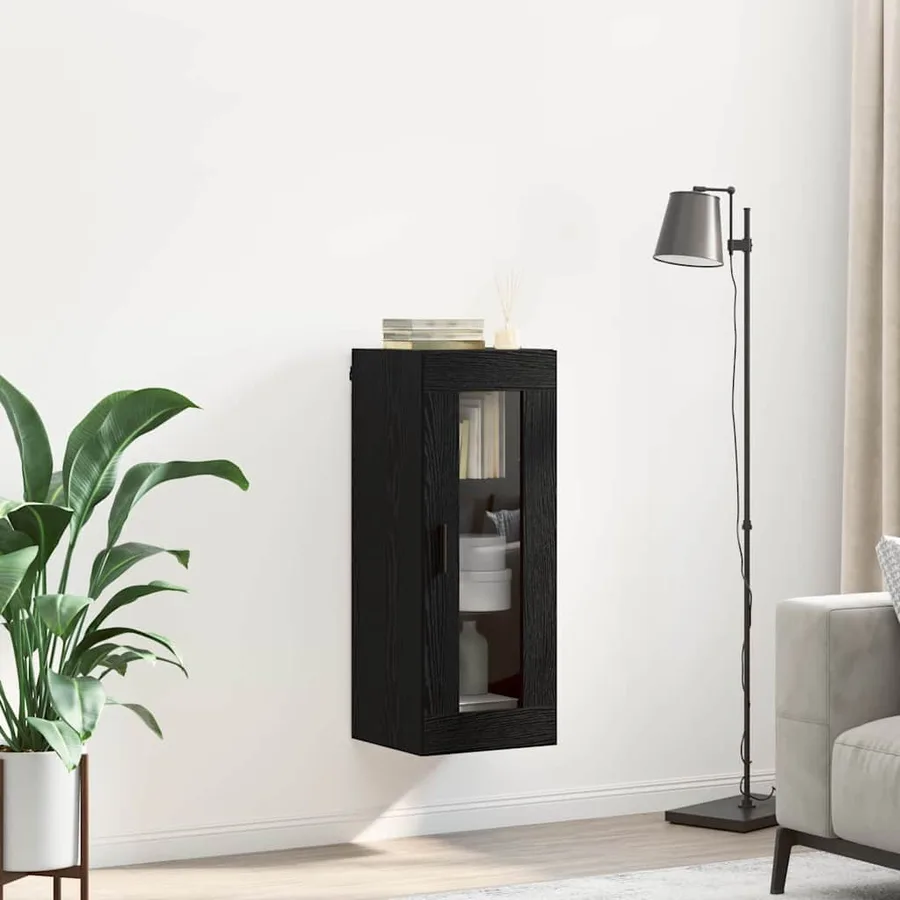 Meuble mural Chêne noir 34,5 x 34 x 90 cm - 4