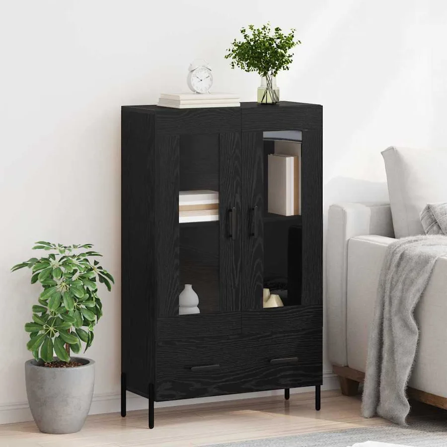 Haut Armoire avec tiroir Corona Chêne noir 69,5 x 31 x 115 cm - 4