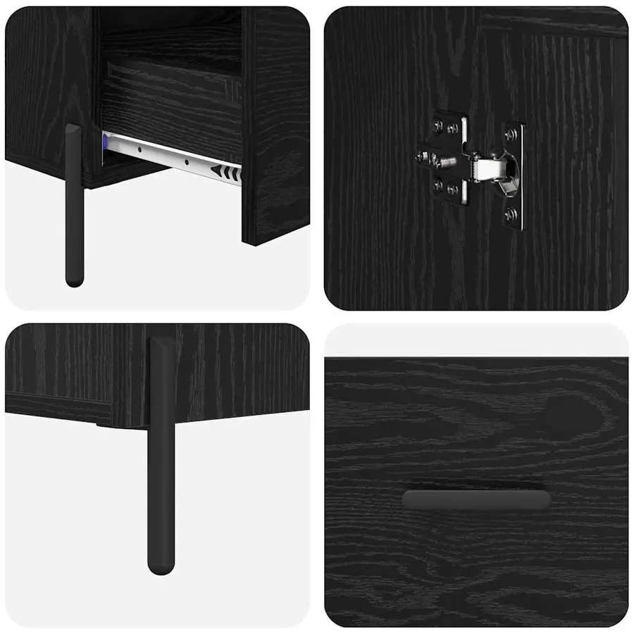 Haut Armoire avec tiroir Corona Chêne noir 69,5 x 31 x 115 cm - 9