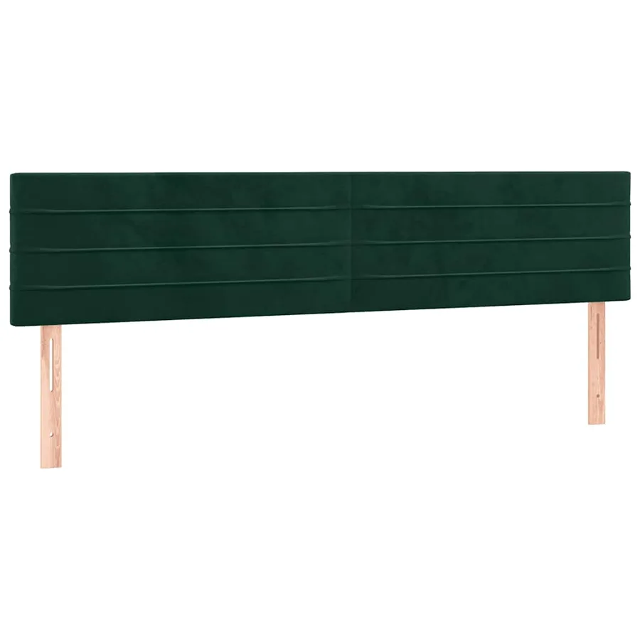 Têtes de lit Vert foncé 200x5x78/88 cm Velours - 2