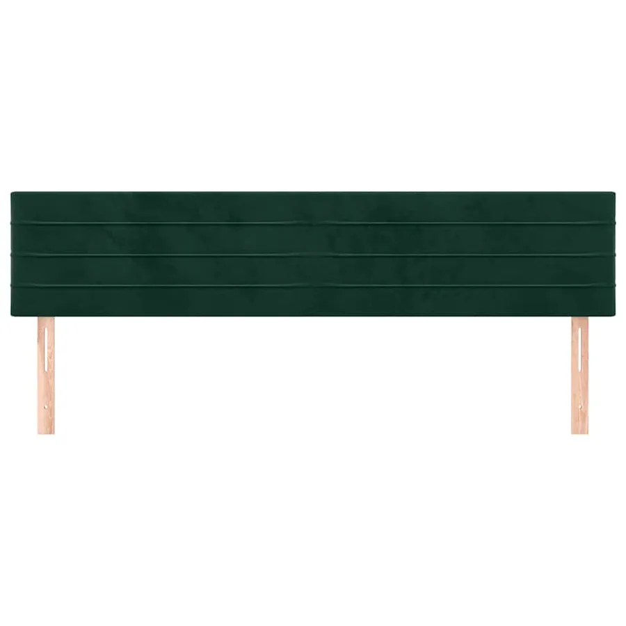 Têtes de lit Vert foncé 200x5x78/88 cm Velours - 3