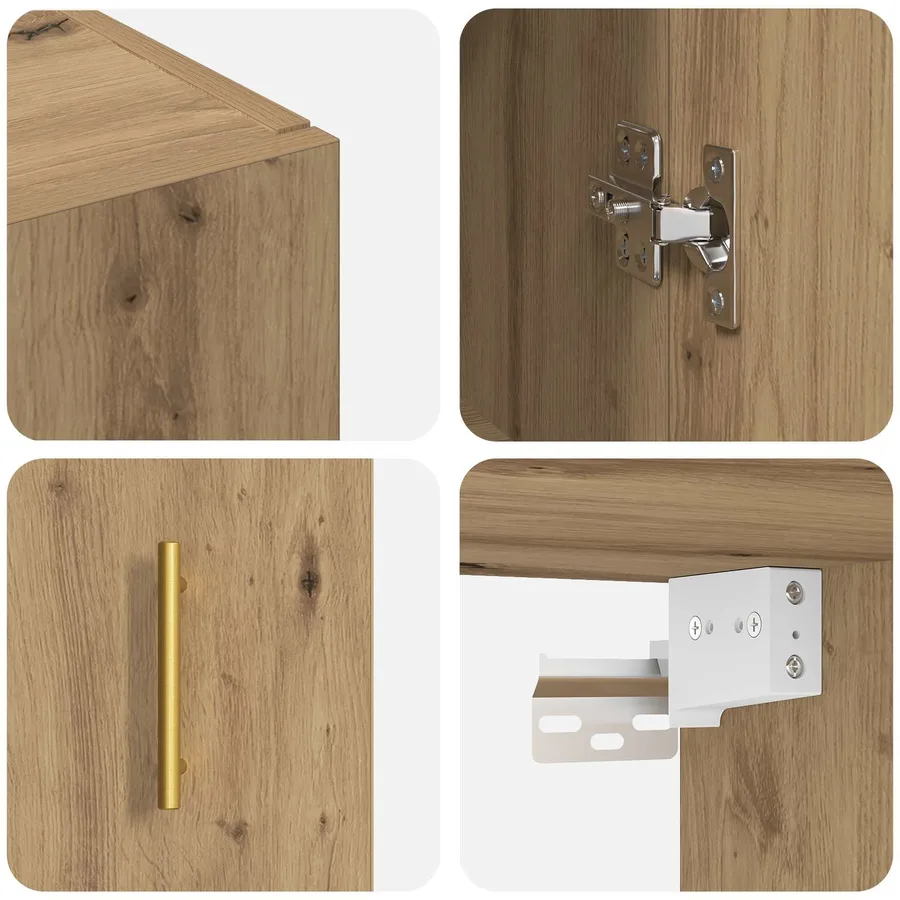 Armoire Murale 2 pcs Chêne artisanal 69,5 x 34 x 90 cm - 8