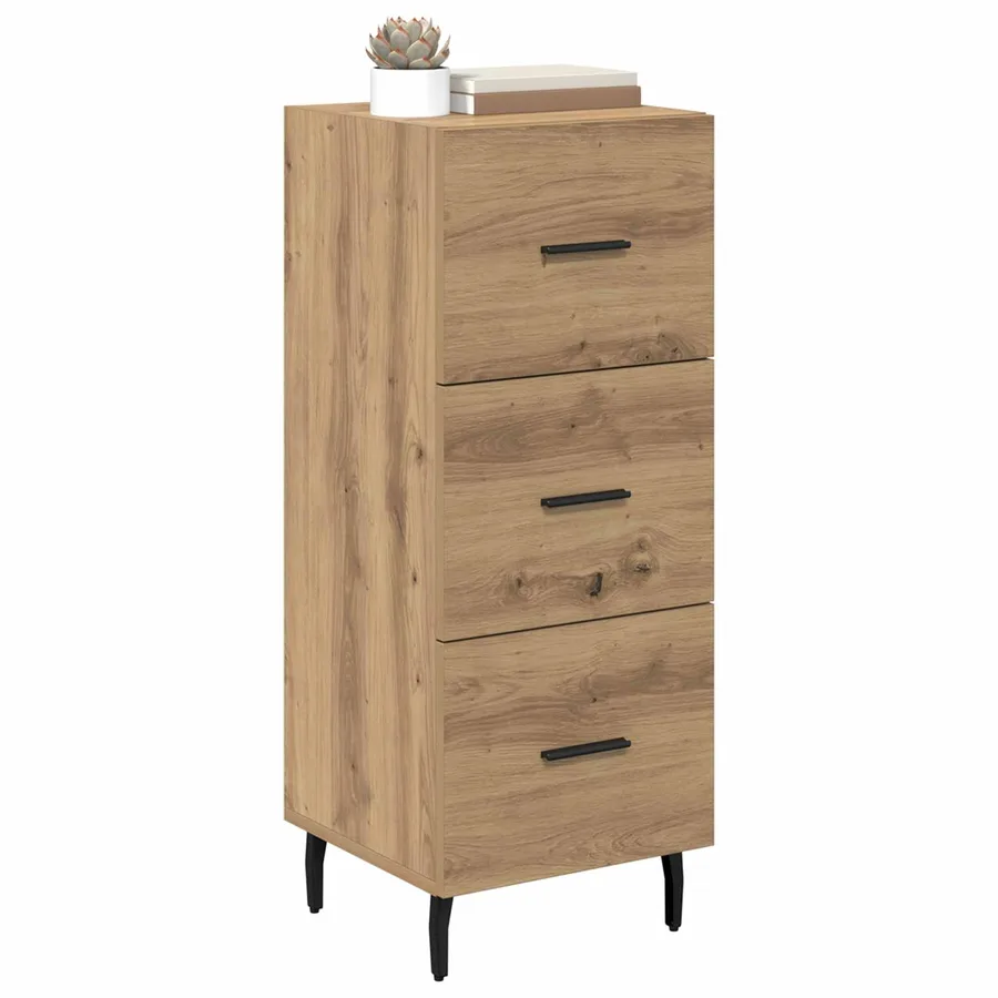 Buffet chêne artisanal 34 x 34,5 x 90 cm Bois d'ingénierie - 3