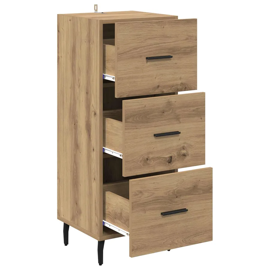 Buffet chêne artisanal 34 x 34,5 x 90 cm Bois d'ingénierie - 5