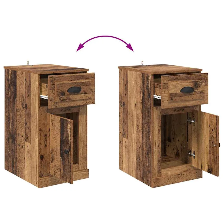 Meuble d'appoint Bois ancien 40 x 50 x 75 cm Bois d'ingénierie - 8