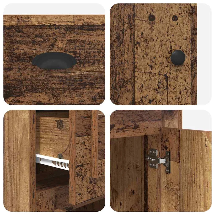 Meuble d'appoint Bois ancien 40 x 50 x 75 cm Bois d'ingénierie - 9