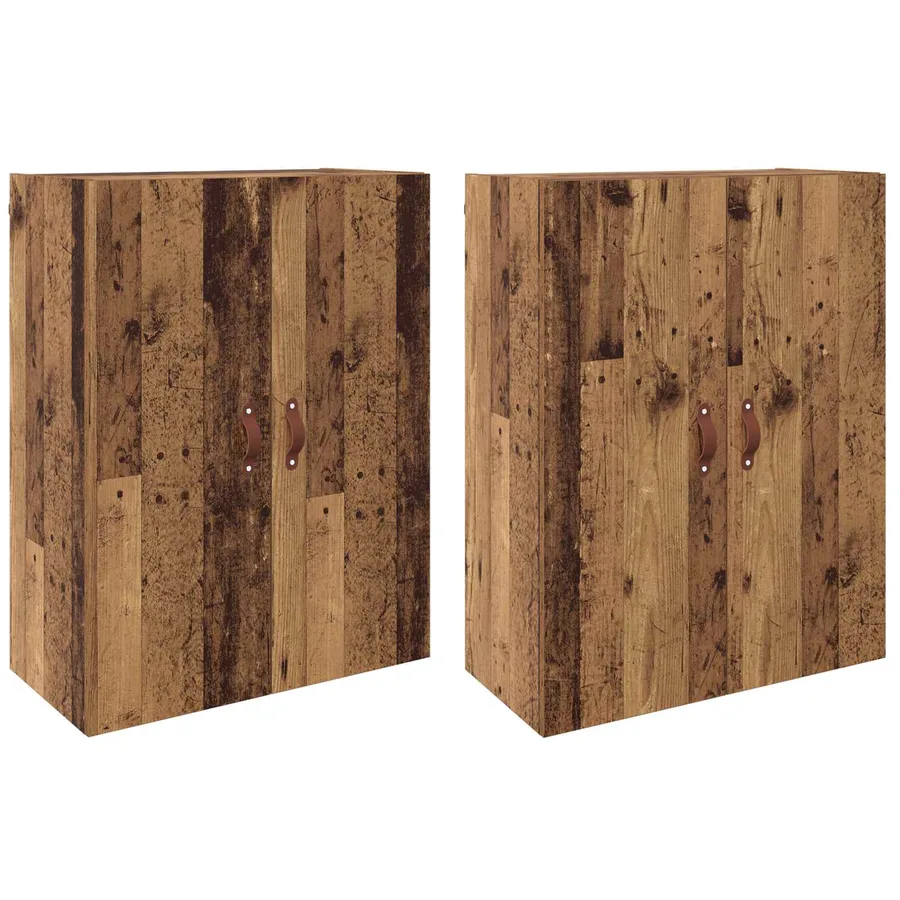 Armoire Murale 2 pcs Bois ancien 69,5 x 34 x 90 cm - 2