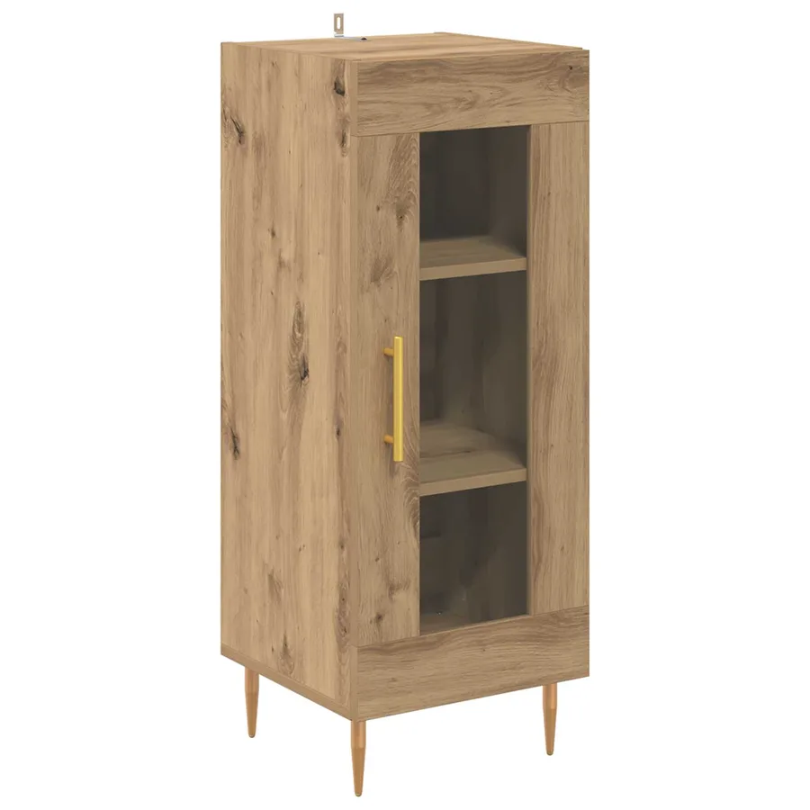 Buffet chêne artisanal 34 x 34,5 x 90 cm Bois d'ingénierie - 2