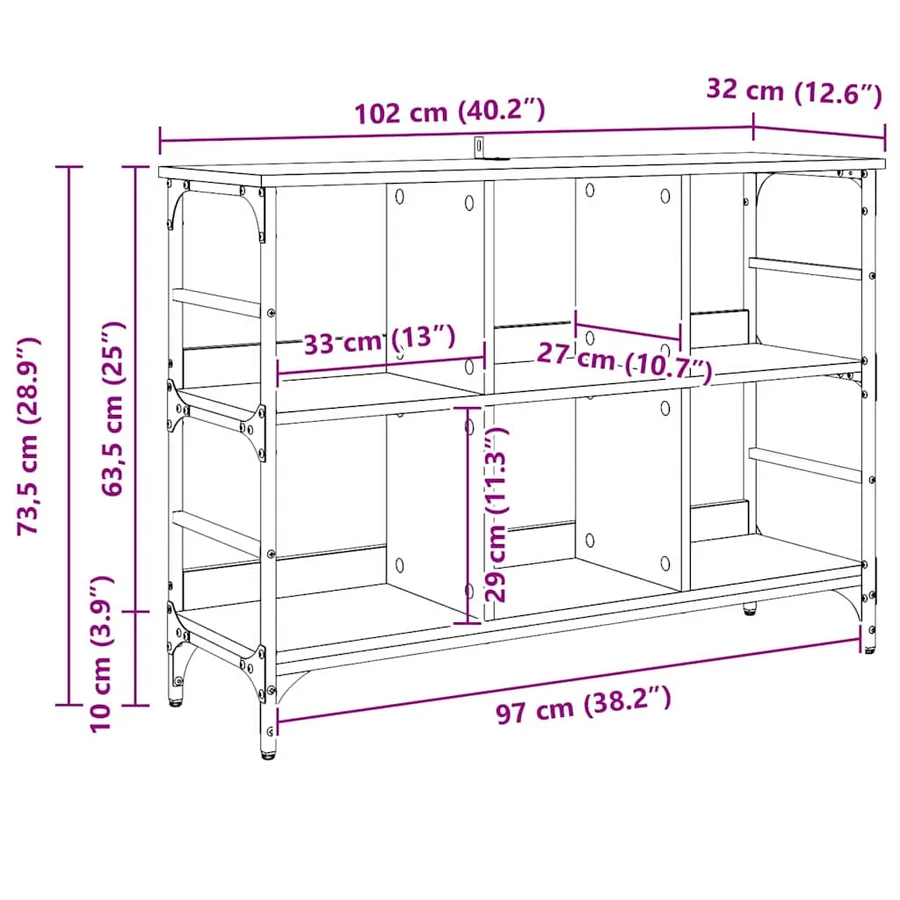 Buffet Chêne artisanal 102 x 32 x 73,5 cm - 11