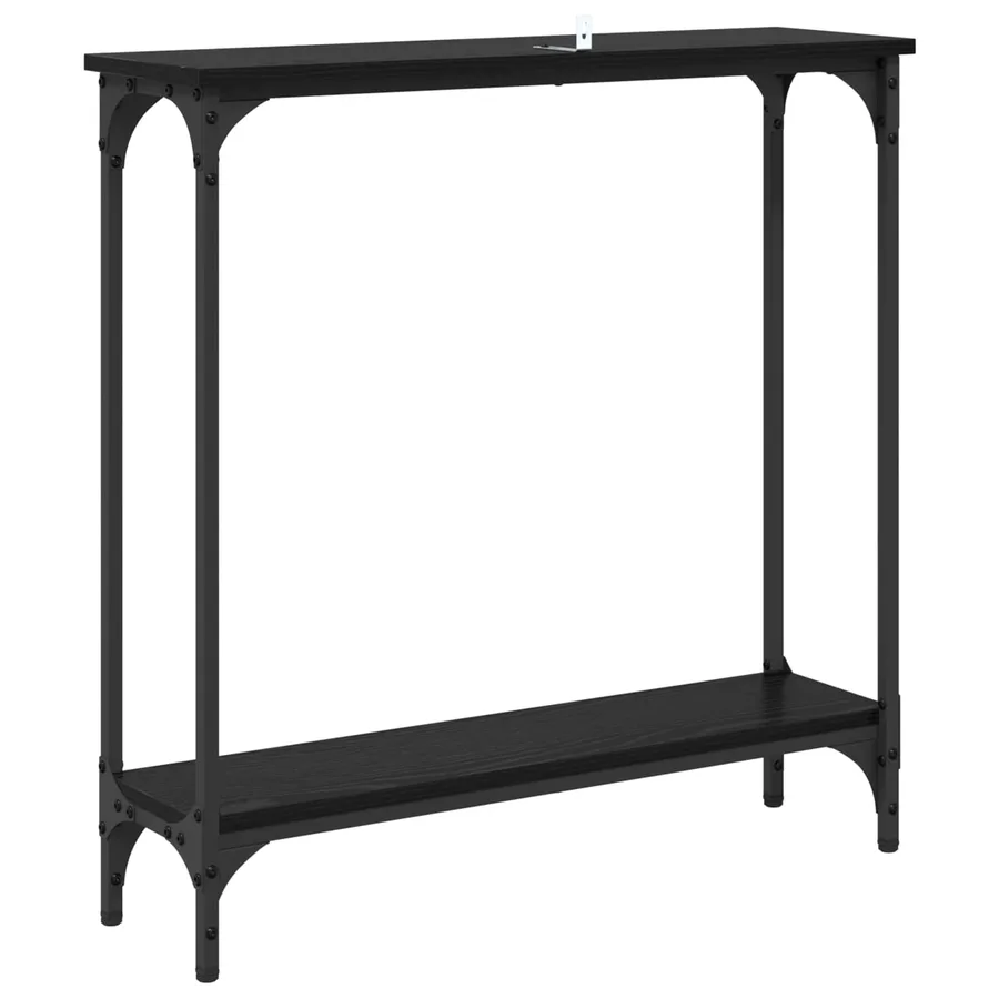 Table console Chêne noir 75 x 22,5 x 75 cm Bois d'ingénierie - 7