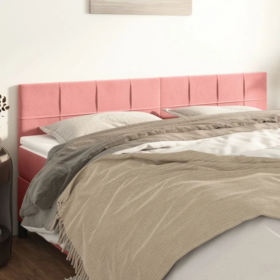 Têtes de lit Rose 200x5x78/88 cm Velours